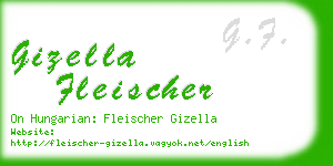 gizella fleischer business card